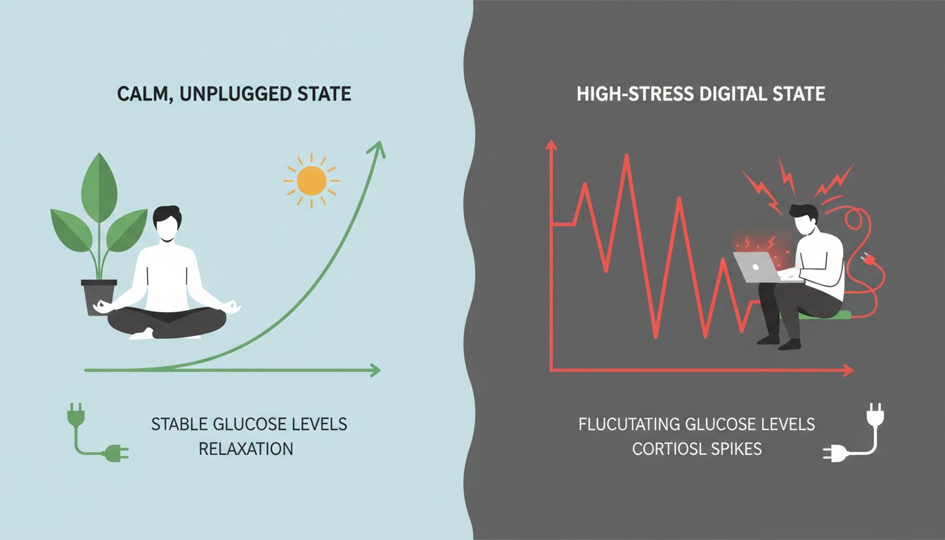 Digital Stress: How Screen Time Affects Glucose Levels - illustration 2