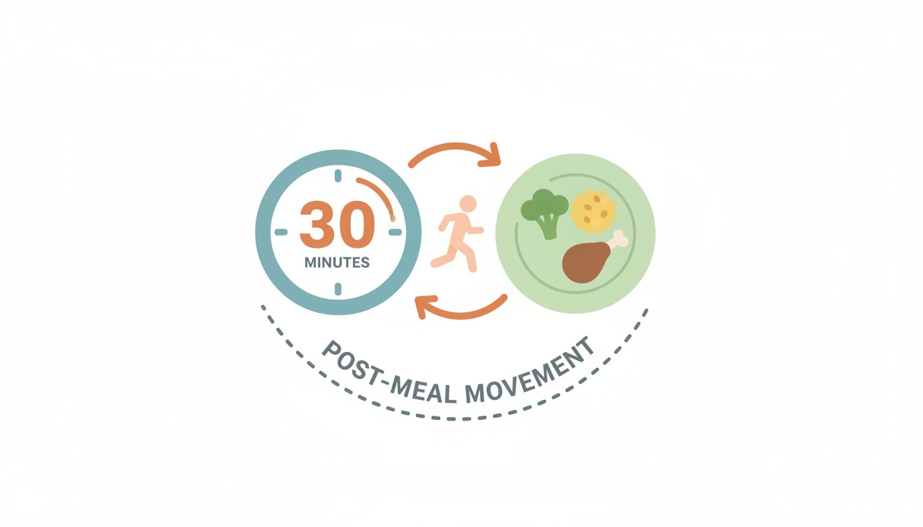 Post-Meal Walking: Optimal Timing for Blood Sugar Control - illustration 1
